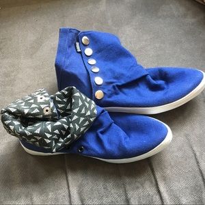 Swedish blue sneaker booties
